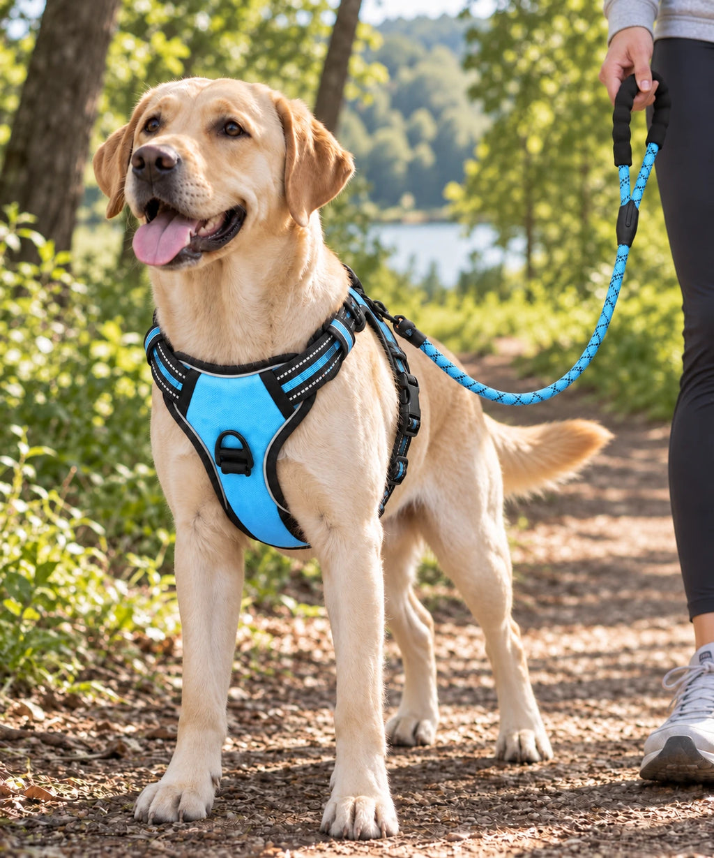 Reflective Dog Harness & Leash Set