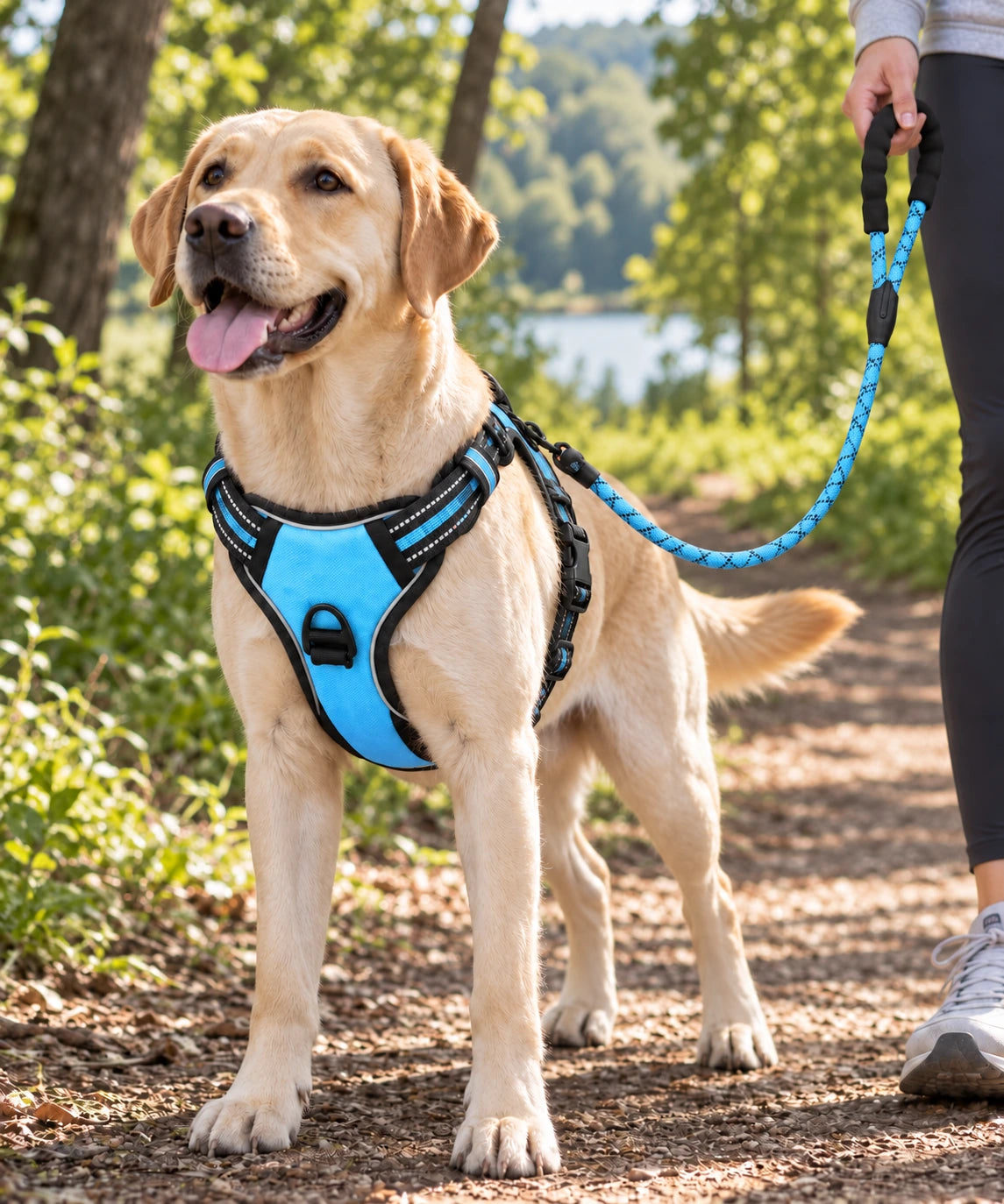 Reflective Dog Harness & Leash Set