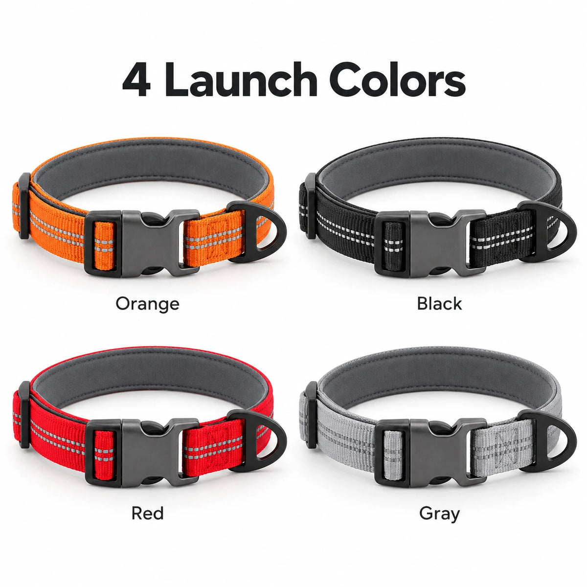 Adjustable Reflective Nylon Dog Collar