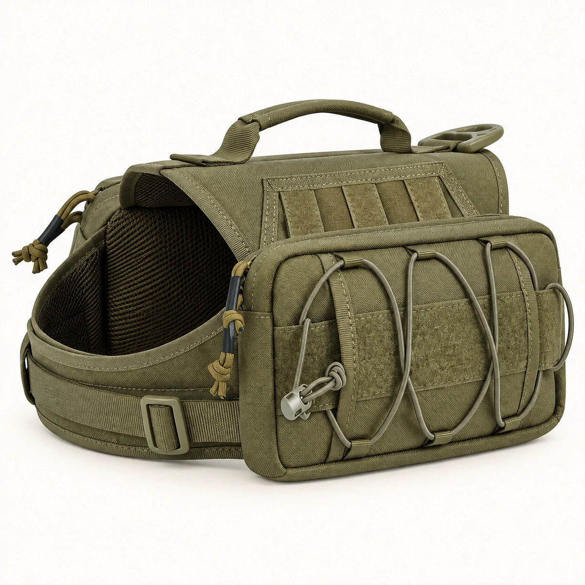 Outdoor Dog Hiking Backpack Harness with Side Pouches