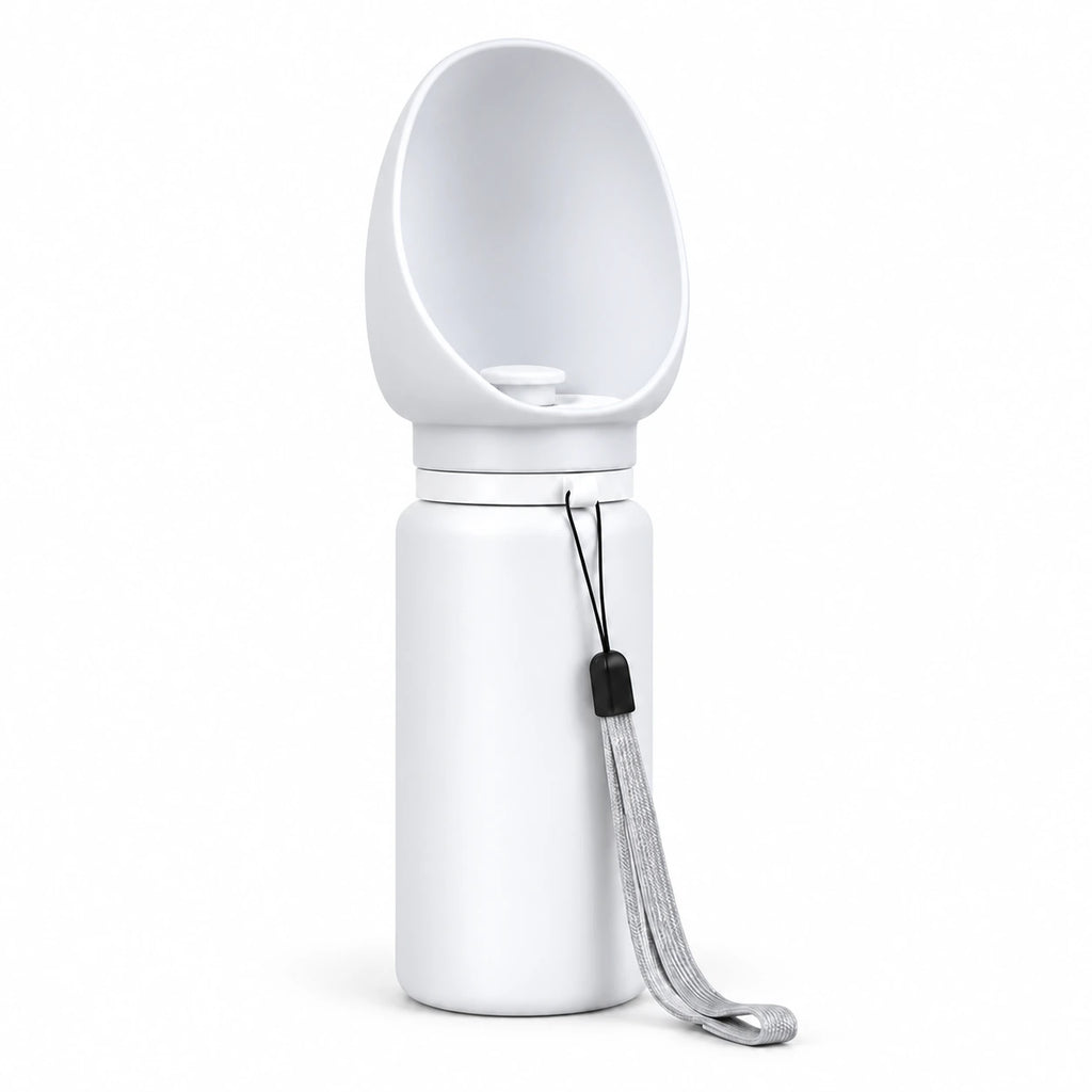 550ml Foldable Dog Water Bottle with Built-In Bowl